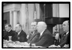 Boston Parks Football Leagues 1937 event, Commissioner William Long in center