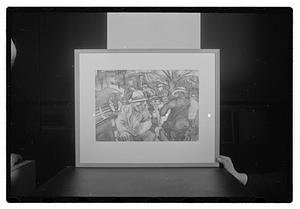 Modern art c/o Collier Copies of oils & watercolor & 2 statues