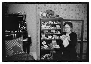 Shumaker, Mrs. James H. (Nellie) collector of miniature elephants