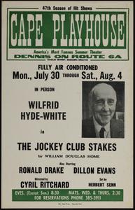 In person Wilfrid Hyde-White in The Jockey Club Stakes by William Douglas Home
