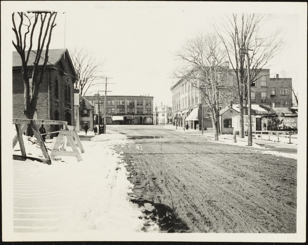 Newton Photographs Collection : Newton Corner, Nonantum Square and Centre Street, 1893-1898. - Loveland Photographs - Rutted Street -