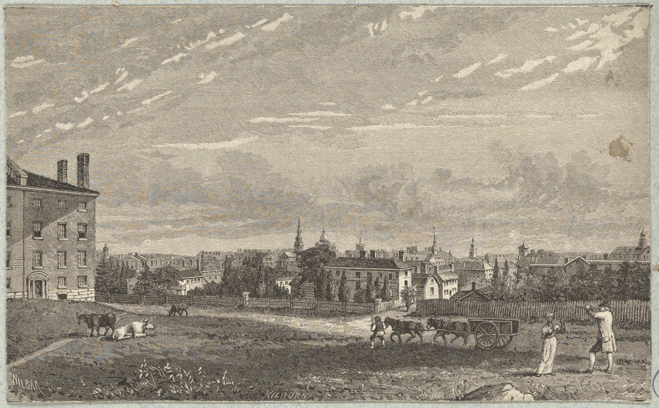 Boston, Massachusetts. View from Fort Hill, about 1806