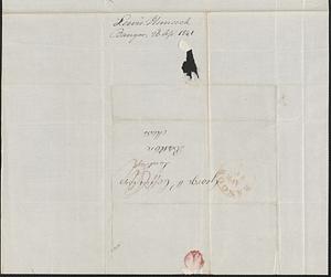 Lewis Hancock to George Coffin, 26 April 1841