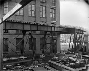 Trestle for railroad in fron t of Mill #3