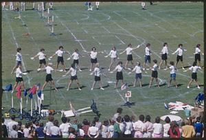Group on field at Dilboy Stadium, Somerville, Massachusetts