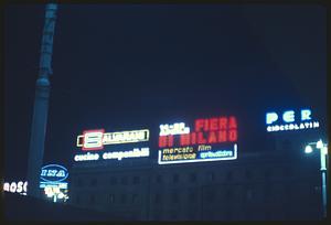 Neon signs, likely Rome