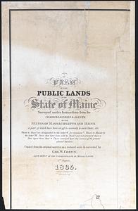 A Plan of the Public Lands in the State of Maine