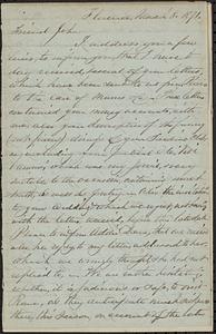 Letter from Thomas F. Cordis to John D. Long, March 8, 1871