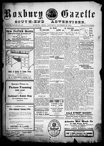 Roxbury Gazette and South End Advertiser, November 29, 1913