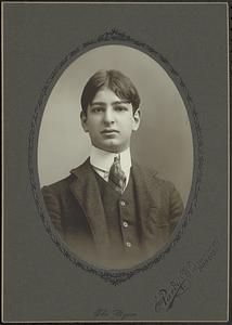 Boston Latin School 1902 Senior portrait, Joseph Lissner