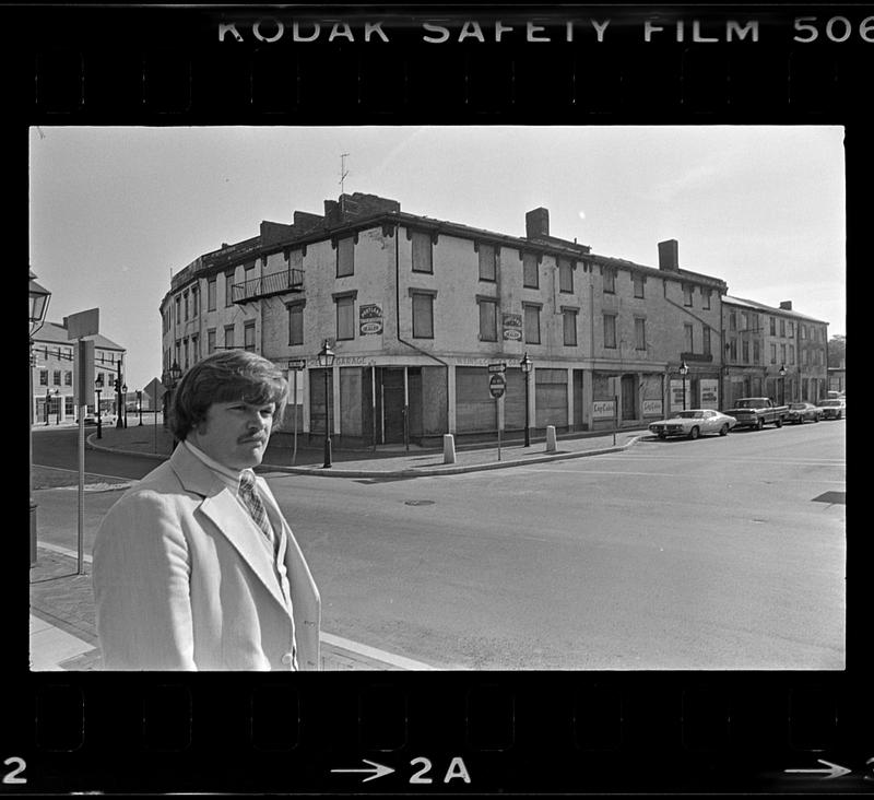 Music center bldg, Market Square 'after' pics, State St. and Market Square with red filter, Jack Bradshaw