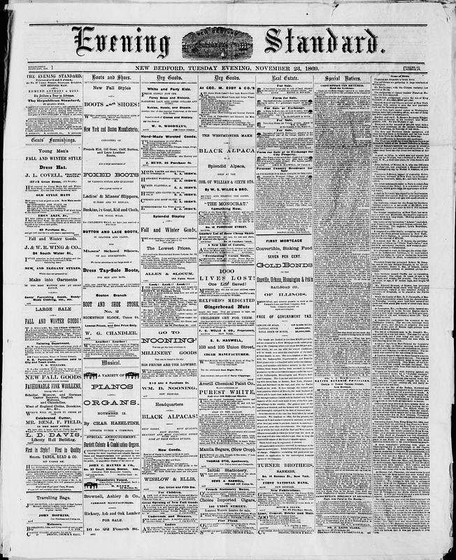 Evening Standard. November 23, 1869 - Digital Commonwealth