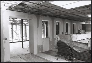 Lawrence Library addition under construction (interior)