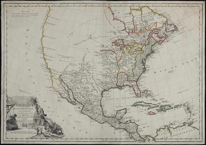 L'Amérique Septentrionale, ou se remarquent les Etats Unis