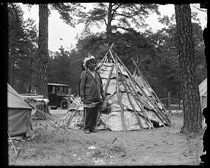 Maine Indians, Plymouth, Mass. John Dana (Indian) at Indian Camp Plymouth