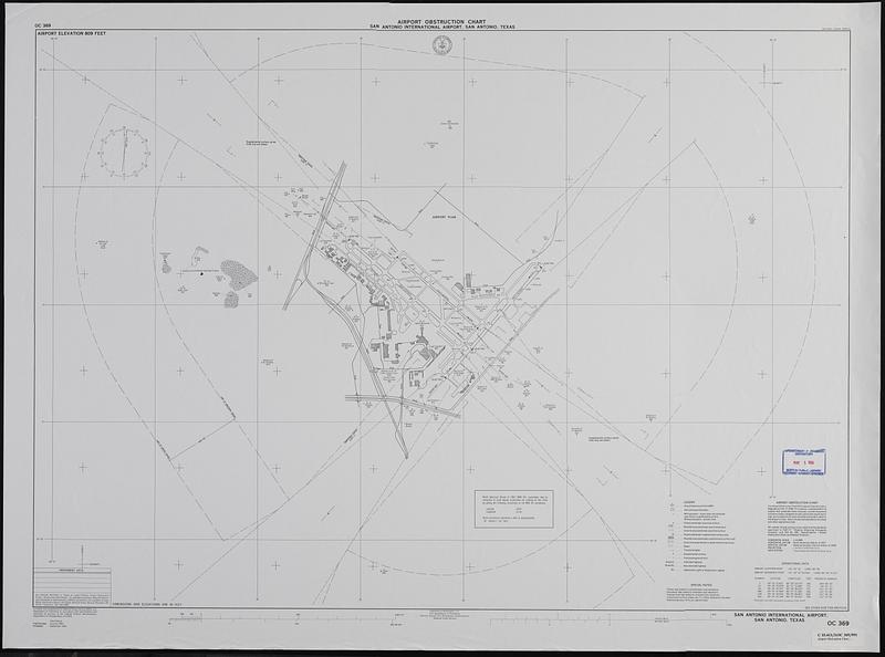 Airport obstruction chart, OC 369, San Antonio International Airport, San Antonio, Texas