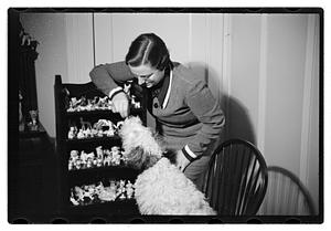Miss Liddie A Livevey, collector of miniature dogs, 400, 1 live one