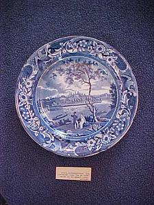 Staffordshire plate with Fair Mount scene