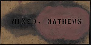 Mixed Mathews Barrel Stencil