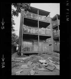 Overcrowded black-owned inner-city slum tenement