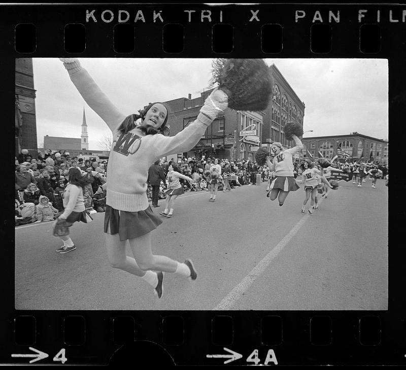 Enthusiastic high school cheerleaders, Waltham - Digital Commonwealth