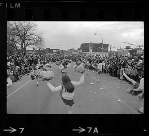 Enthusiastic high school cheerleaders, Waltham