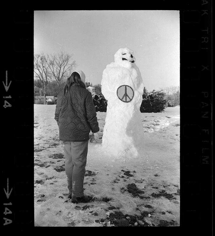 Anti-war snowman, Lexington