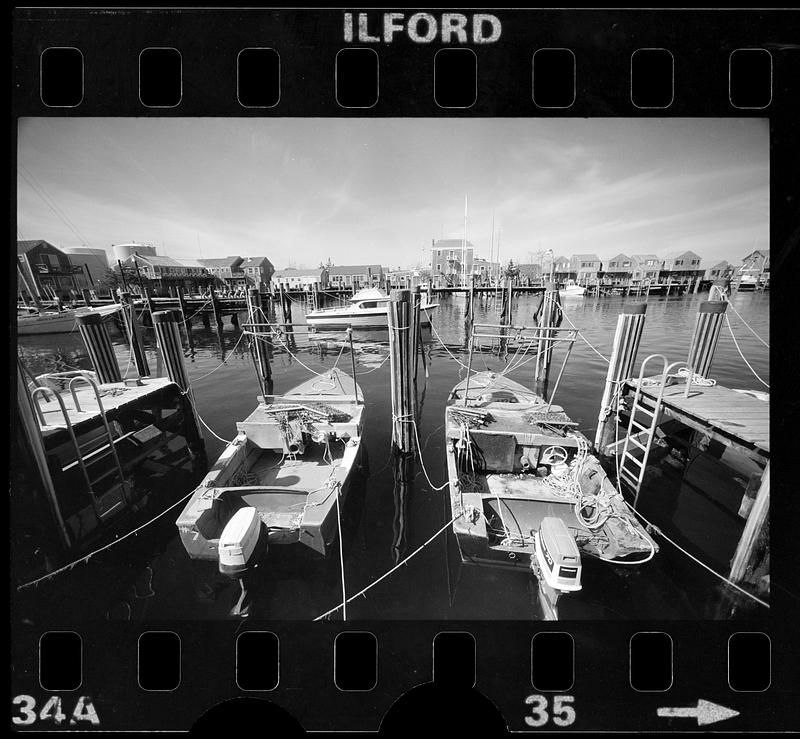 Harbor and motorboats, Nantucket