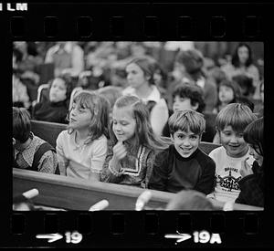 Orphan boys & girls at mass, Brighton