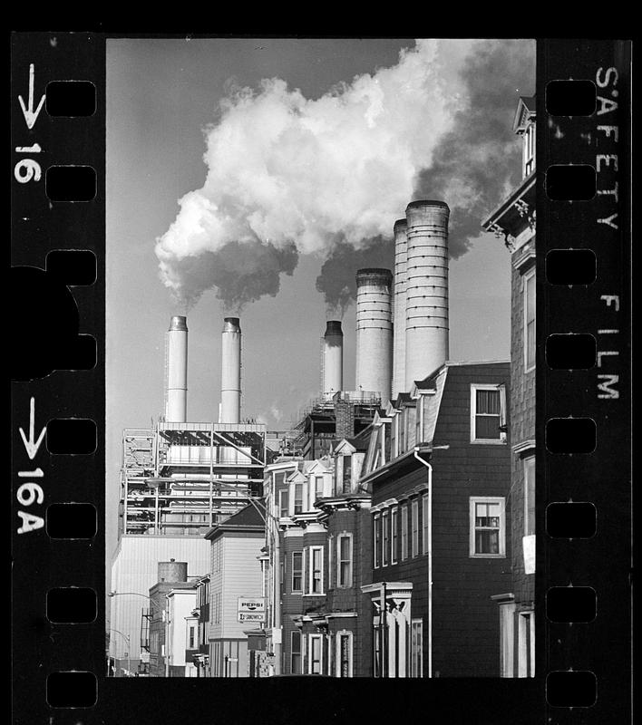 South Boston power plant and homes