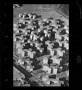 Columbia Point housing project aerial, Boston