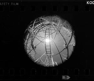 Roller-coaster (fisheye lens view), Paragon Park, Nantasket