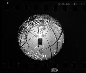 Roller-coaster (fisheye lens view), Paragon Park, Nantasket