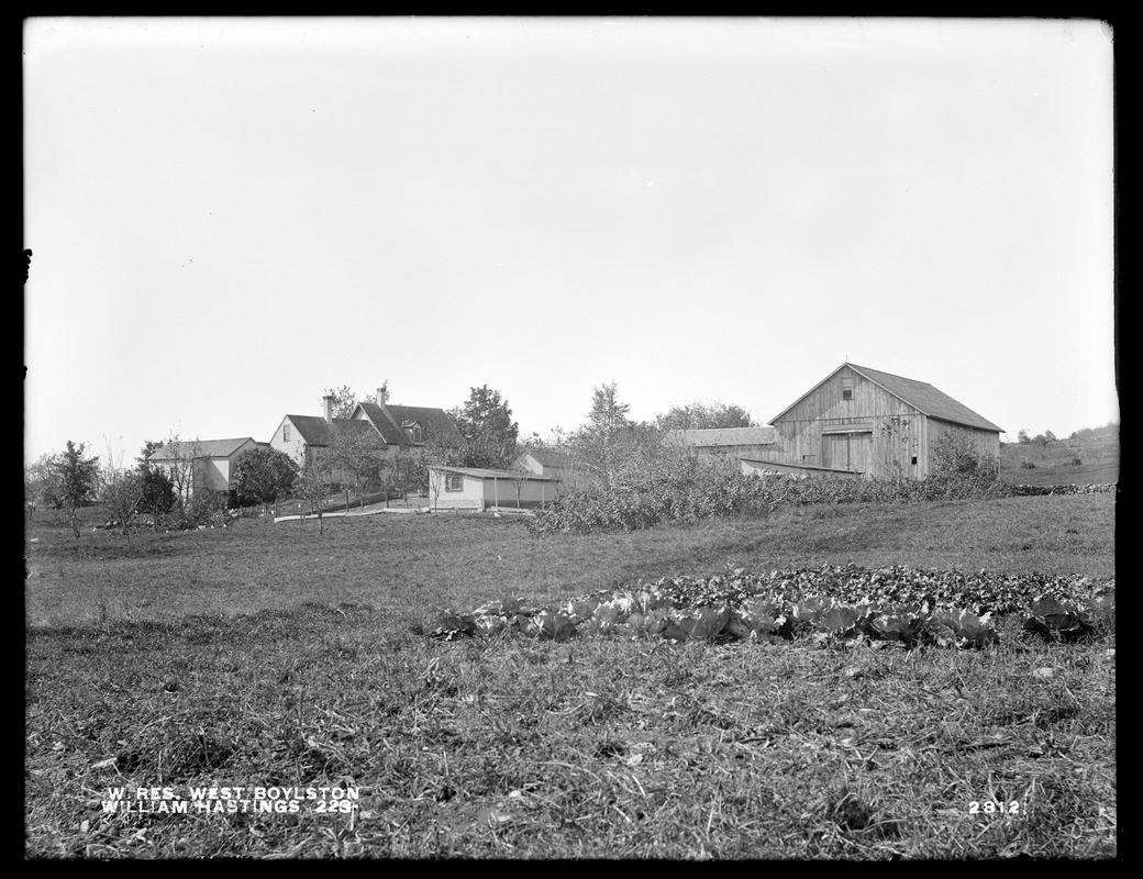 Wachusett Reservoir, William Hastings' buildings, on the easterly side of Prospect Street, from the northeast, West Boylston, Mass., Oct. 13, 1898
