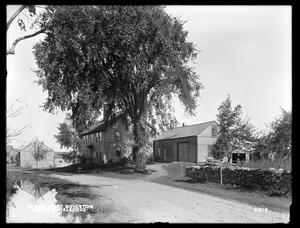 Wachusett Reservoir, Laura A. Hall's buildings, on the easterly side of Prospect Street, from the south, West Boylston, Mass., Oct. 13, 1898