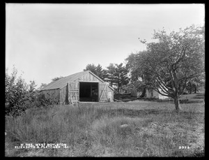 Wachusett Reservoir, Elizabeth R. Fletcher's most northerly house and barns, on the westerly side of Worcester Street, from the west, West Boylston, Mass., Oct. 13, 1898