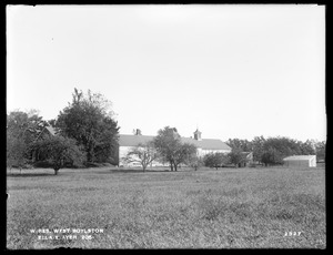 Wachusett Reservoir, Ella E. Ayer's buildings, on the westerly side of Maple Street, from the northwest, West Boylston, Mass., Oct. 13, 1898