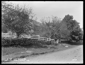 Wachusett Reservoir, Amos F. and John F. Knight's buildings, on the westerly side of Maple Street, from the south, West Boylston, Mass., Oct. 13, 1898