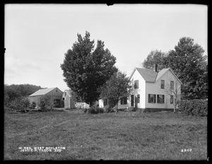 Wachusett Reservoir, Jessie P. Tabor's buildings, on the northerly side of Hartwell Street, from the east, West Boylston, Mass., Oct. 17, 1898