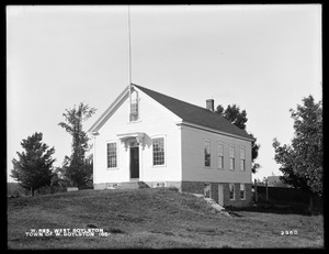 Wachusett Reservoir, Town of West Boylston, schoolhouse, on the corner of Pierce and Maple Streets, from the southeast, West Boylston, Mass., Oct. 17, 1898