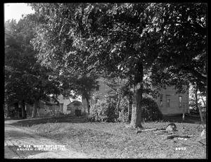 Wachusett Reservoir, Andrew J. Scarlett's buildings, on the northerly side of Temple Street, from the southeast, West Boylston, Mass., Oct. 17, 1898