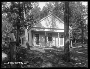 Wachusett Reservoir, inhabitants of West Boylston, schoolhouse, on the northerly side of Laurel Street, from the southwest, Oakdale, West Boylston, Mass., Oct. 20, 1898