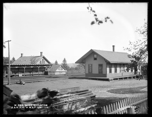 Wachusett Reservoir, Boston & Maine Railroad, Worcester, Nashua & Portland Division Station and platforms, at South Boylston, from the west, West Boylston, Mass., Oct. 20, 1898