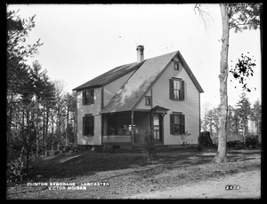 Clinton Sewerage, Victor Moisan's house (front), on the west side of High Street, from the south, Lancaster, Mass., Nov. 7, 1898