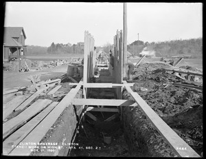 Clinton Sewerage, trench work on High Street, Section 2, station 44, Clinton, Mass., Nov. 21, 1898