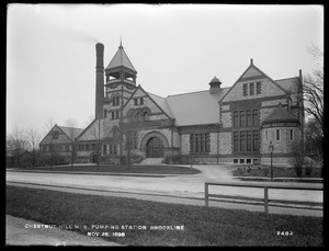 Distribution Department, Chestnut Hill High Service Pumping Station, with addition, Brighton, Mass., Nov. 26, 1898
