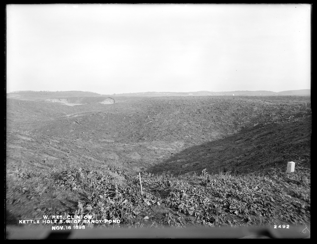 Wachusett Reservoir, kettle hole, southwest of Sandy Pond, Clinton