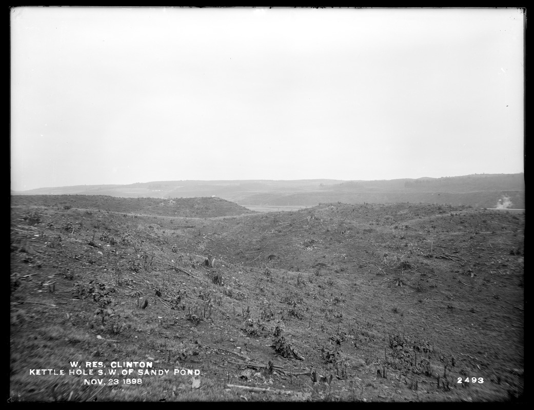 Wachusett Reservoir, kettle hole, southwest of Sandy Pond, Clinton