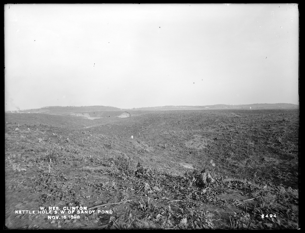 Wachusett Reservoir, kettle hole, southwest of Sandy Pond, Clinton ...