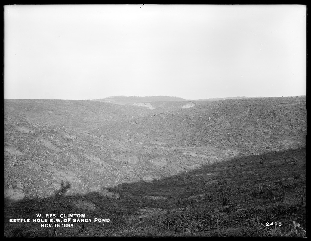 Wachusett Reservoir, kettle hole, southwest of Sandy Pond, Clinton, Mass., Nov. 16, 1898